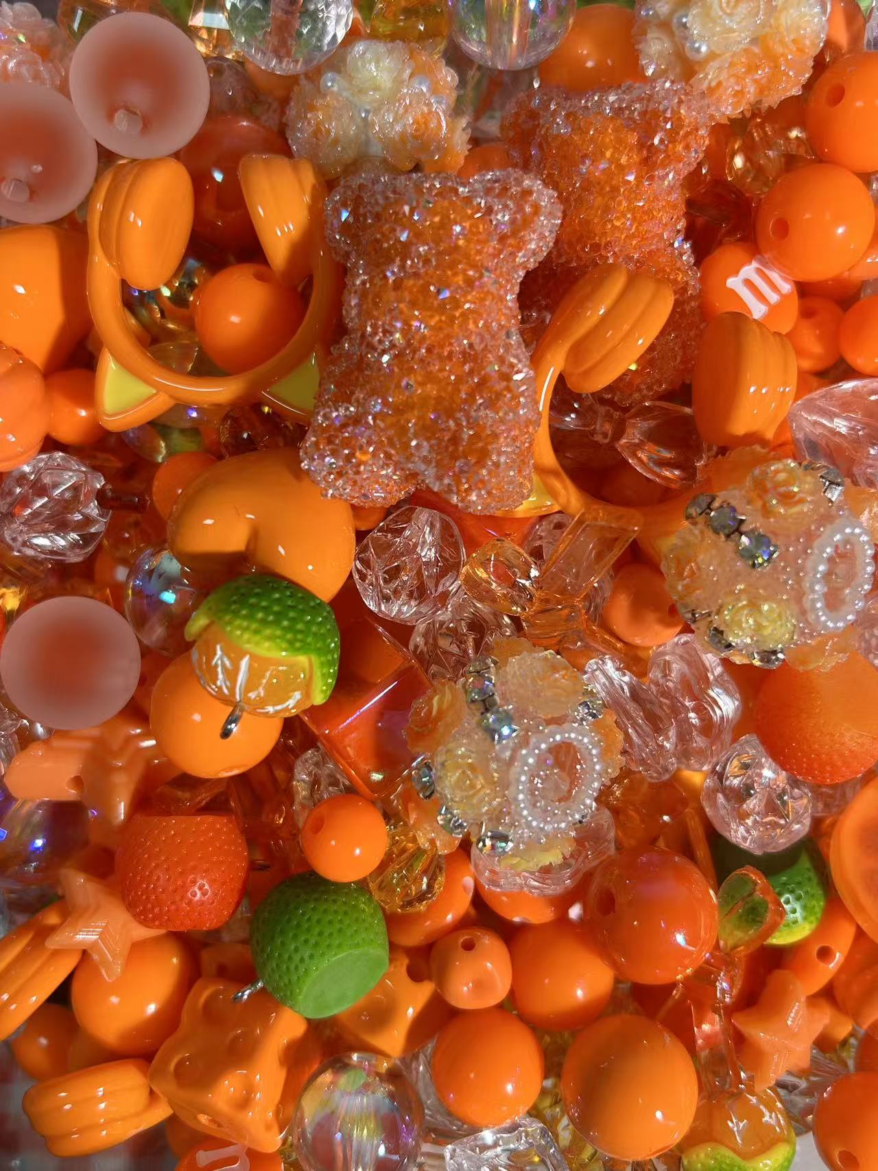 Acrylic Beads Mix 16mm for DlY Projects Bracelets PhoneCharms Necklaces Beadable Pens Anklets Hair Beads BagChains Earrings Rings Hair Ropes-Yoyo-shop